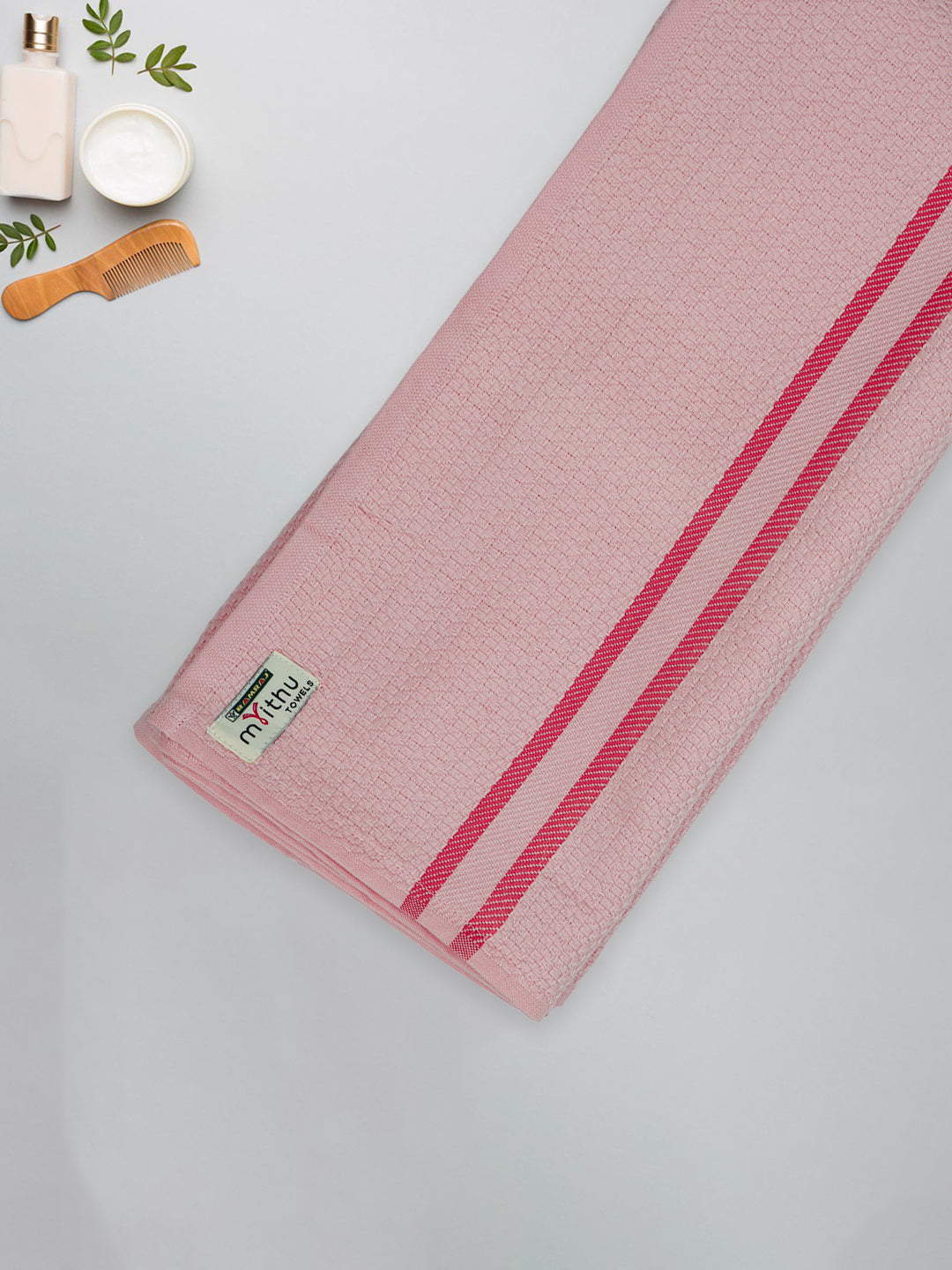 100% Cotton Self Designed Bath Towel Peach Magnus MCB10
