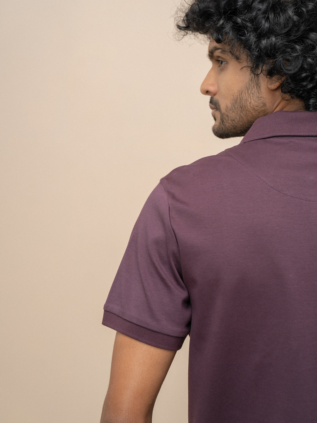 Men Extra Long Staple Cotton Smart Fit Apex Polo T-Shirt Grape AX8