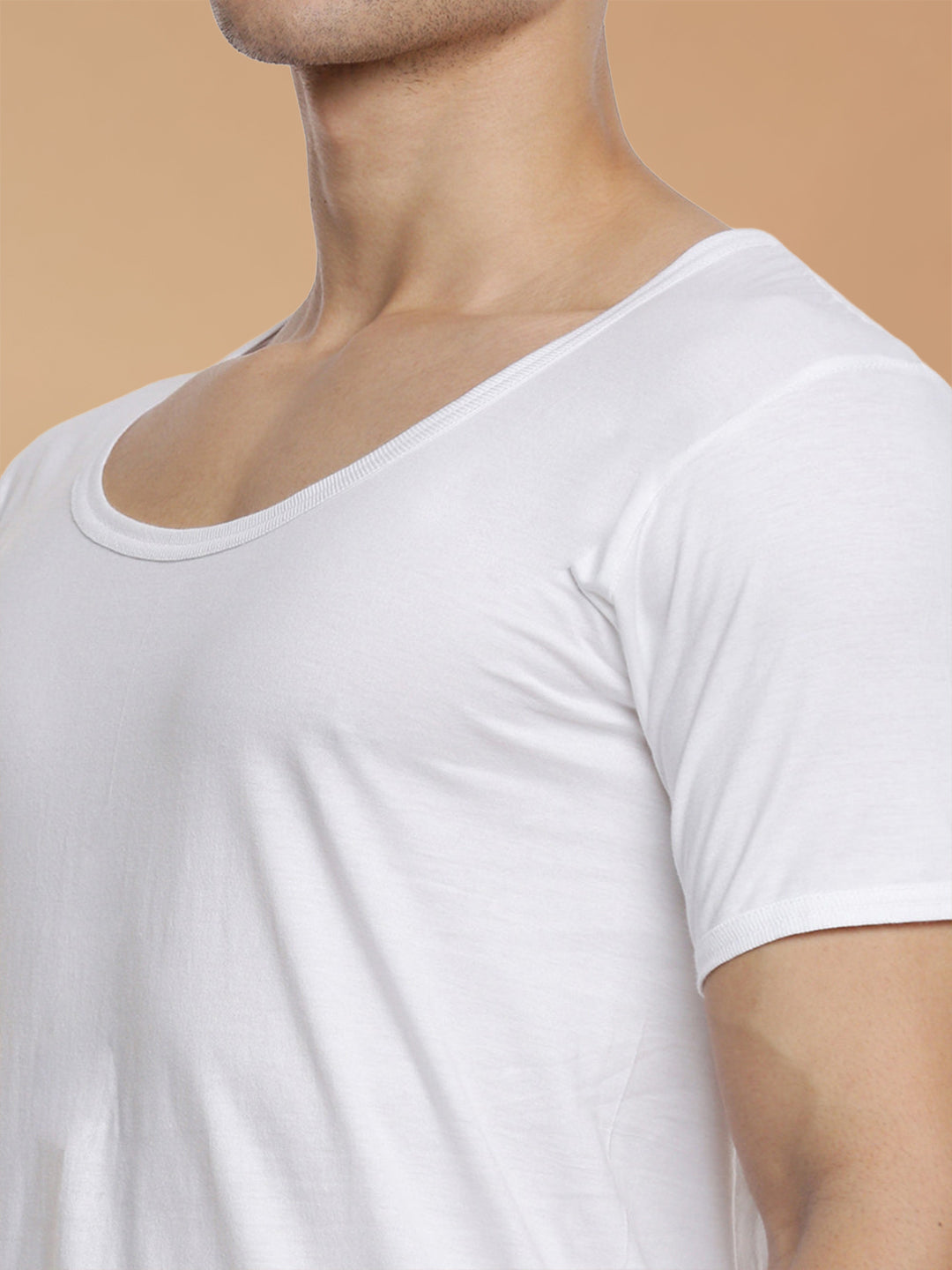 100% Cotton White Vest RNS Acoste (Pack of 2)