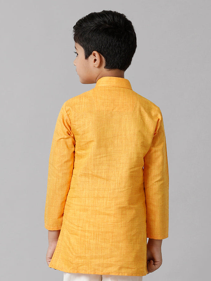 Boys Fantastic Kurtha Full Sleeves Yellow FS1