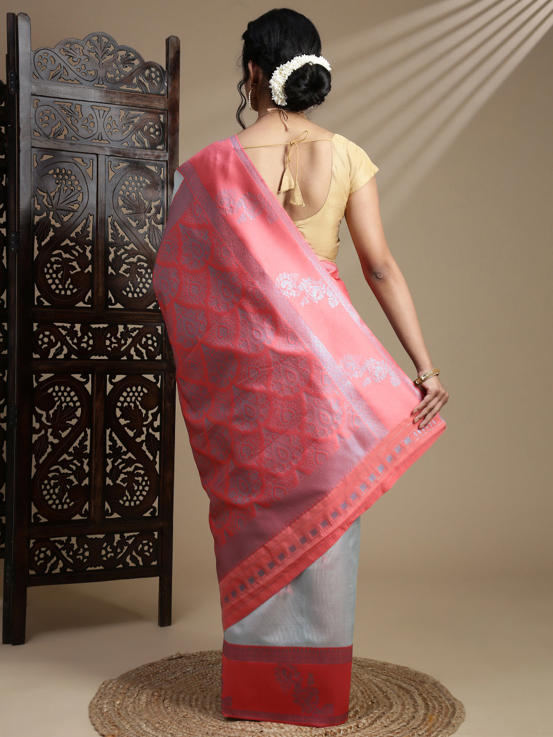 Couple Combo Shirt & Dhoti Set with Saree Ramar Green TS59