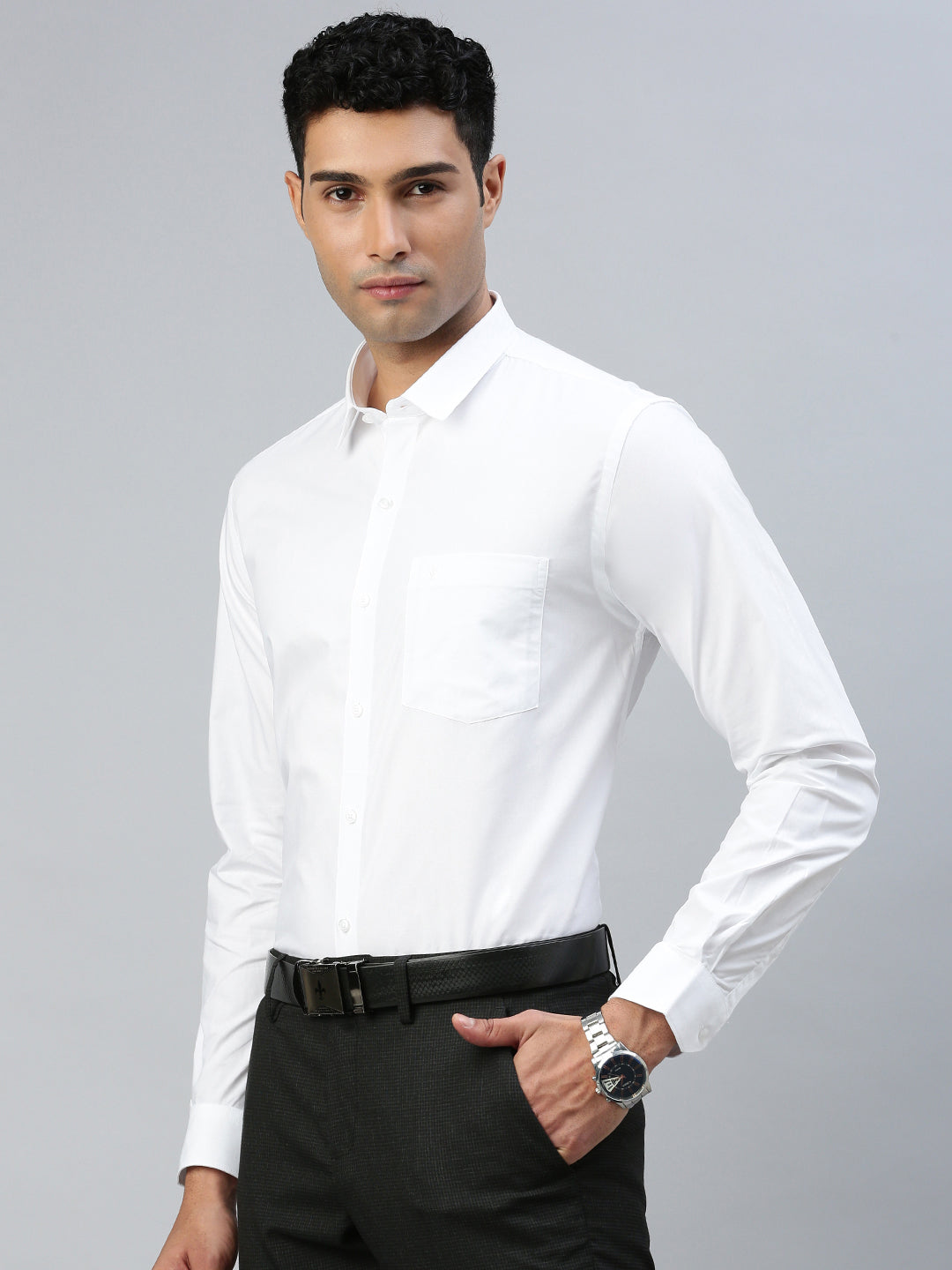 Mens Pure Cotton White Shirt