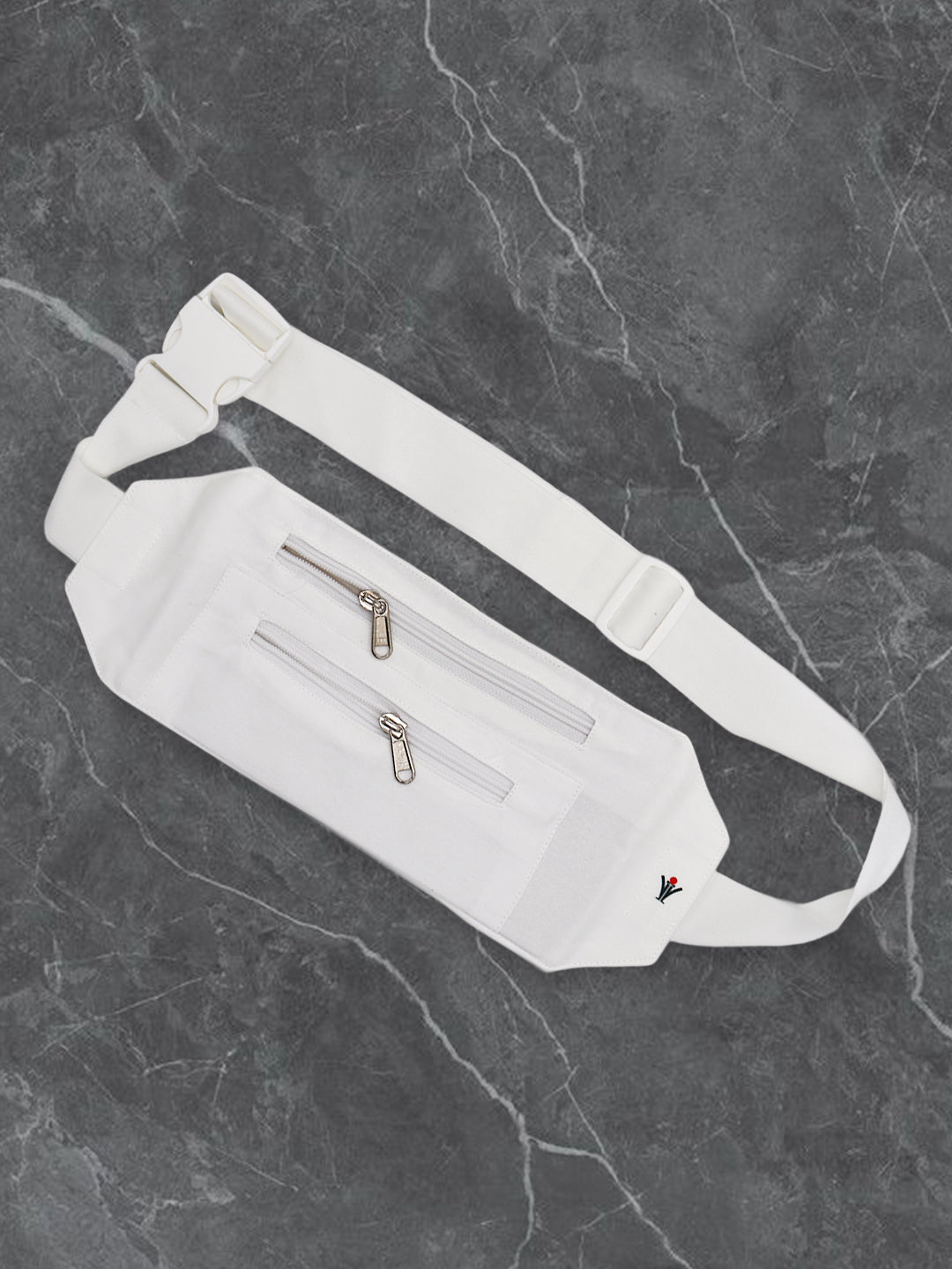 Men Luxury Dhoti Belt White with Zipper Pockets