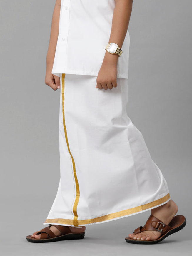 Boys Single Layer White Dhoti