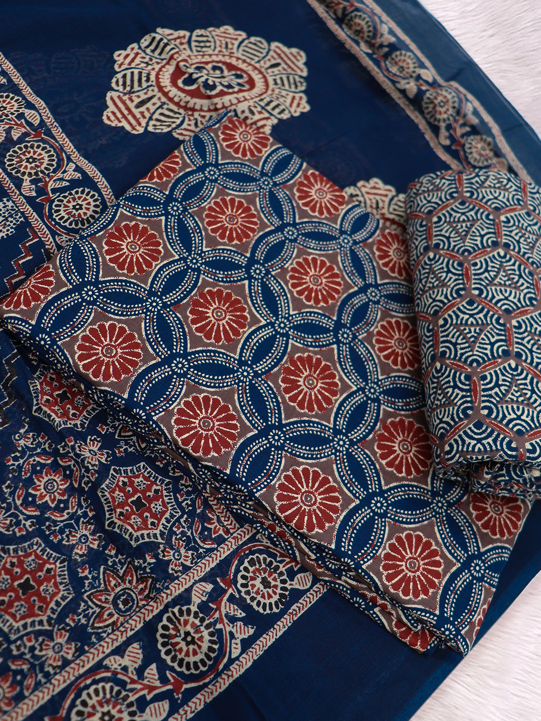 Women Pure Cotton Printed Dress Material Multi Colour DM342