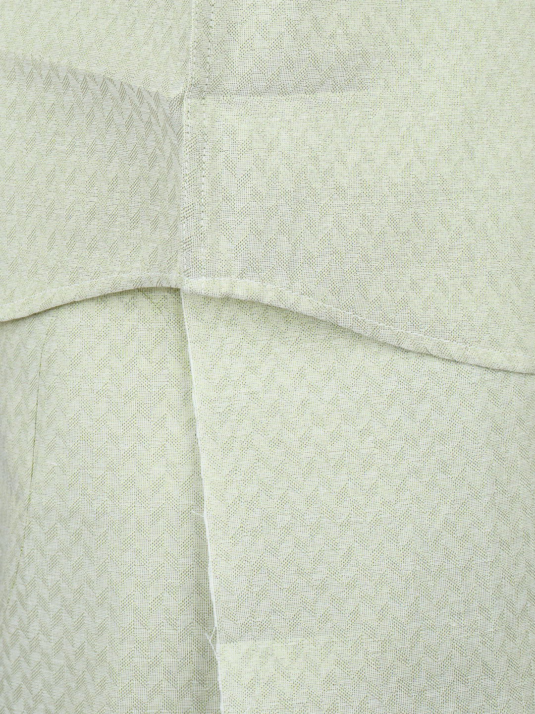 Men Moss Green Tissue Jacquard Full Sleeves Shirt with Matching Dhoti Set MGD12
