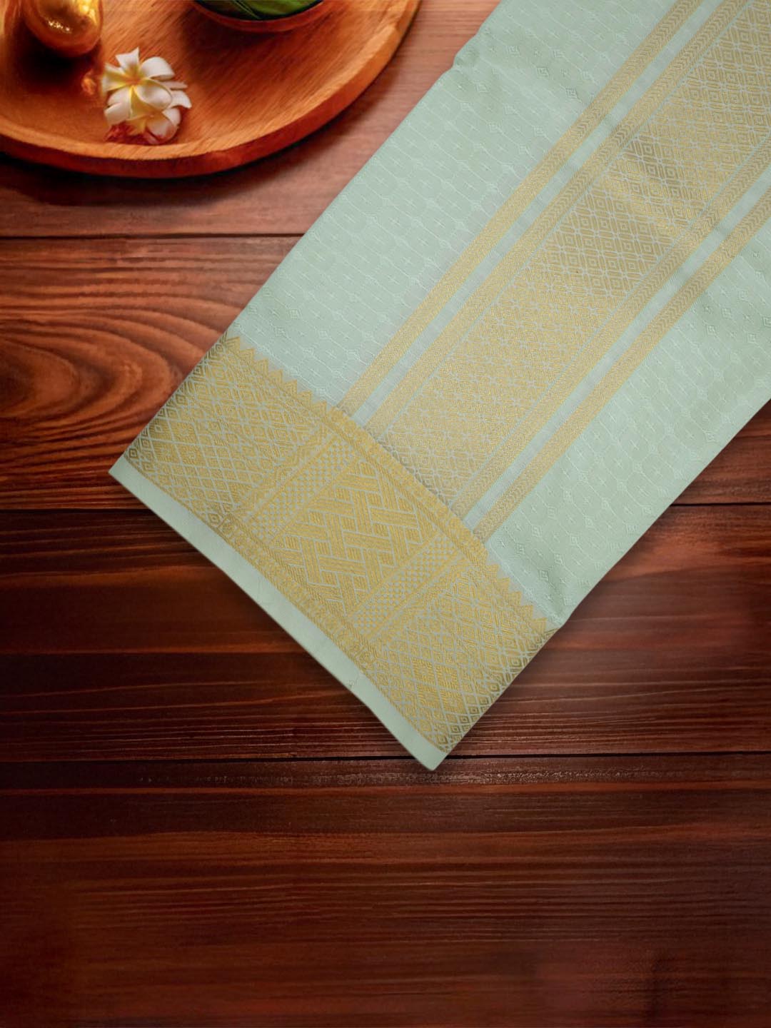 Men Art Silk Dhoti & Shirting Set M.Green Subakalyan (2 in 1) SK03