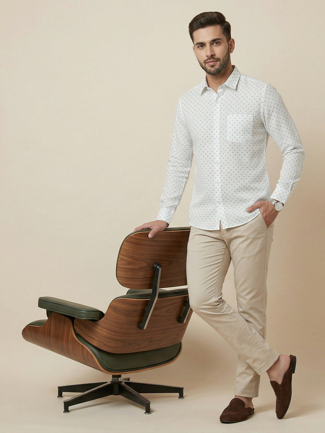 Men Cotton Rich Printed Shirt T66 APT16