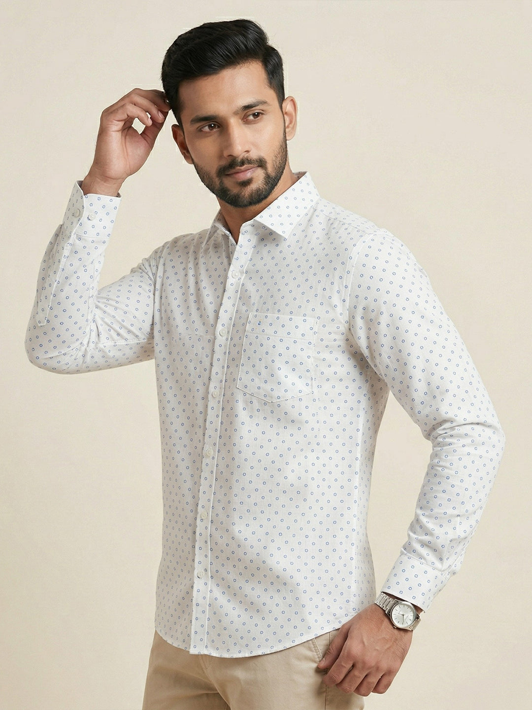 Men Cotton Rich Printed Shirt T66 APT13