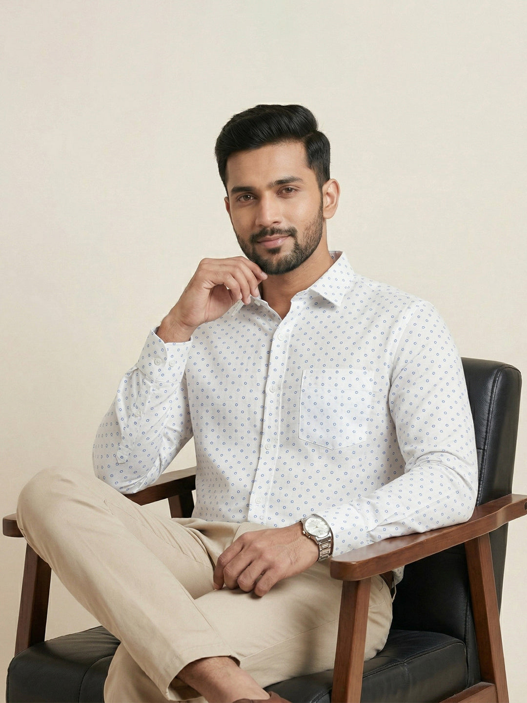 Men Cotton Rich Printed Shirt T66 APT13