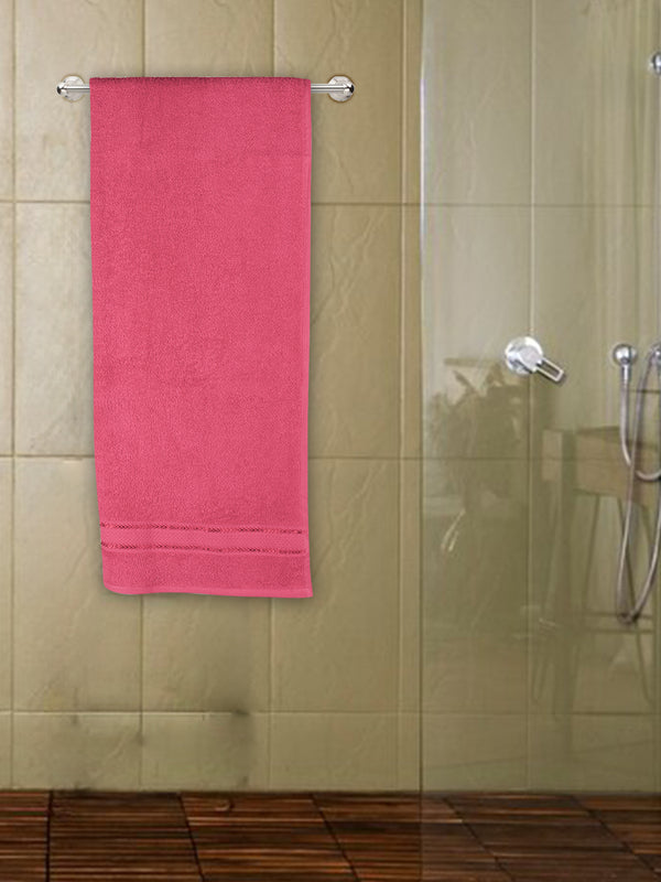 Premium Soft & Absorbent Pink Terry Bath Towel BC10
