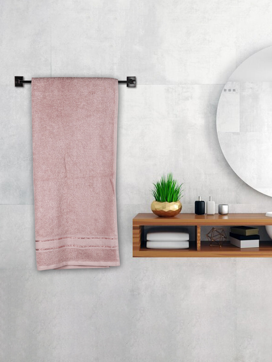 Premium Soft & Absorbent Light Violet Terry Hand Towel, Face Towel & Bath Towel 3 in 1 Combo