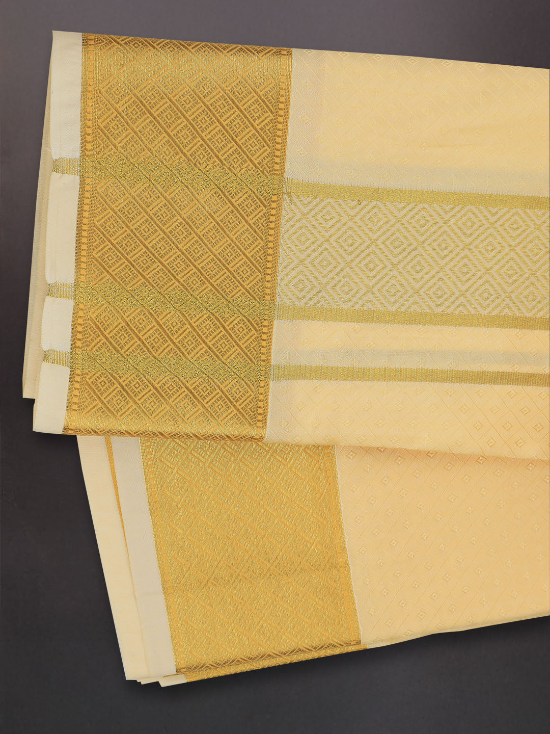 Men Art Silk Dhoti & Shirting Set Peach Mangalakara 140k (2 in 1) M35