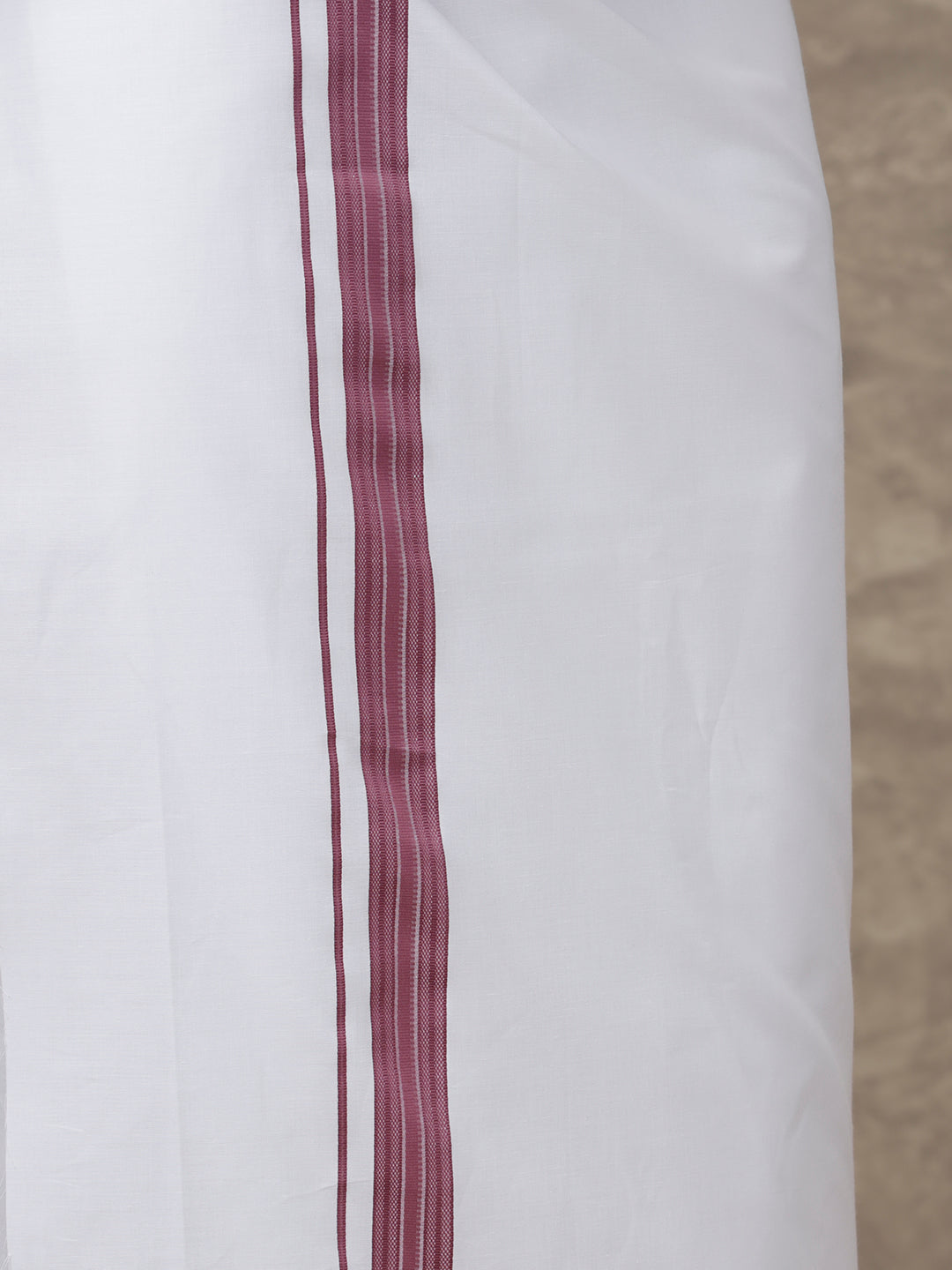 Men Wine Berry Shirt With Matching Border Dhoti Set Trendy