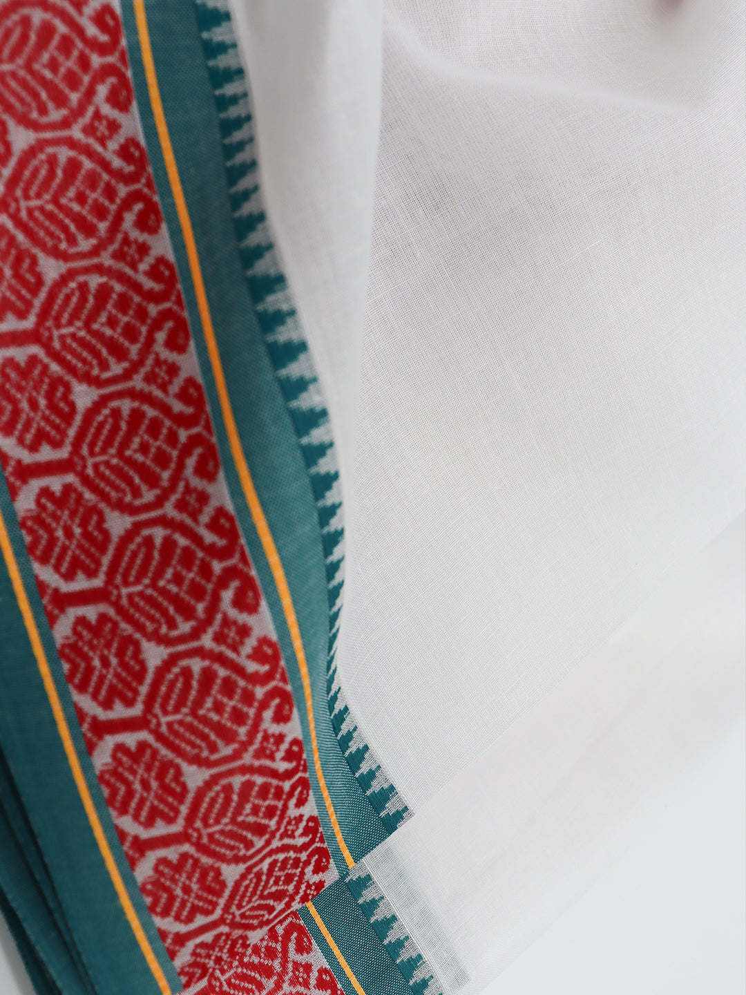 Men Cotton Pine Green Fancy Border Panchakacham with Angavasthram Keerthisena (9+5) KS06