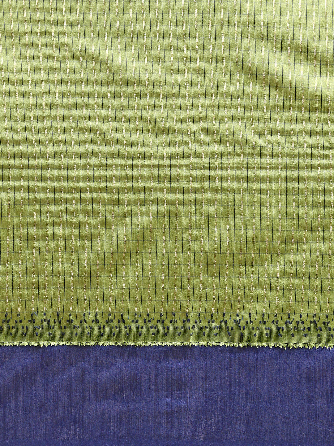 Womens Semi Tussar Weaving Saree Green ST183