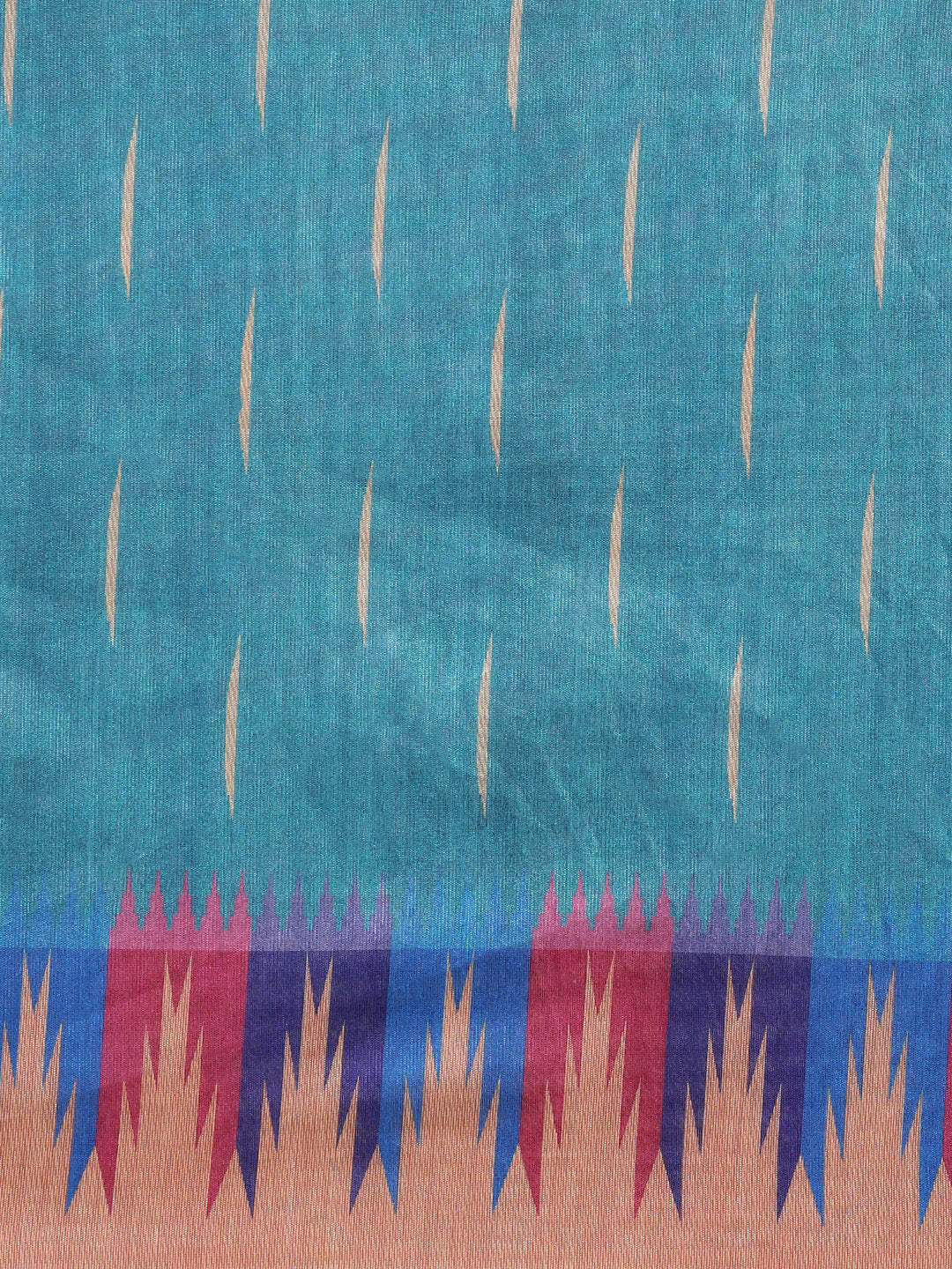 Womens Semi Tussar Weaving Saree Blue ST175