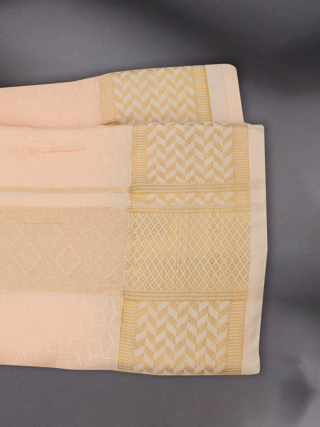 Men Art Silk Wedding Shirting Dhoti & Towel Set Coral Touch Tone TT22
