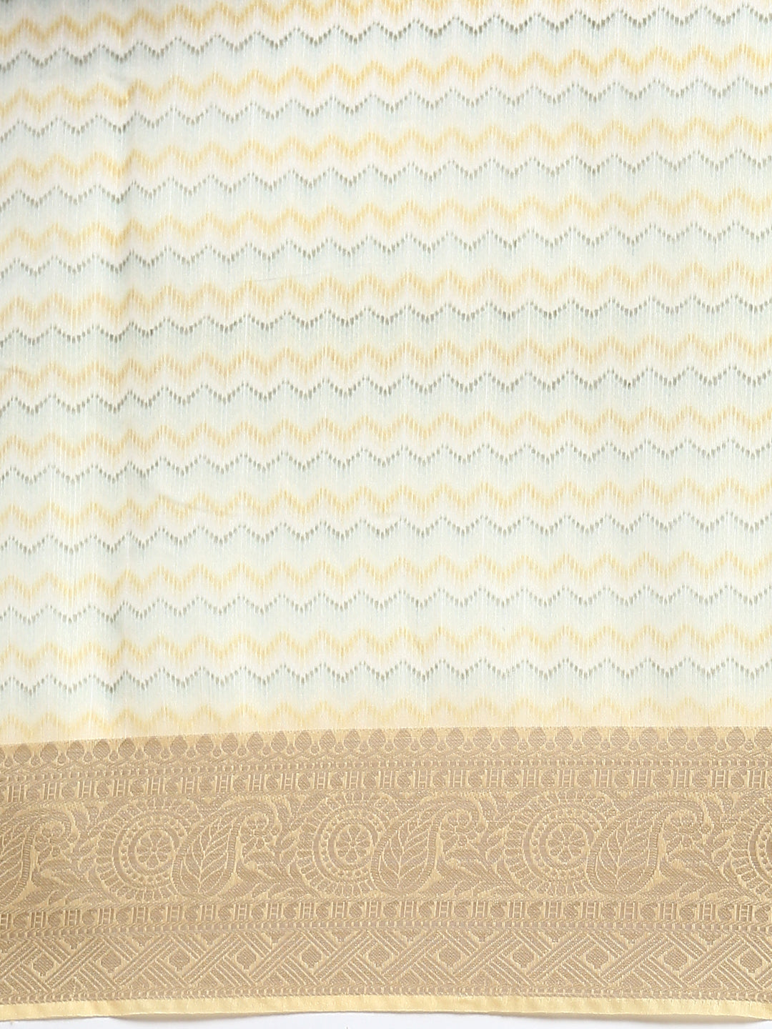 Digital Printed Sandal & Yellow Colour Semi Linen Saree SL85-Zoom view