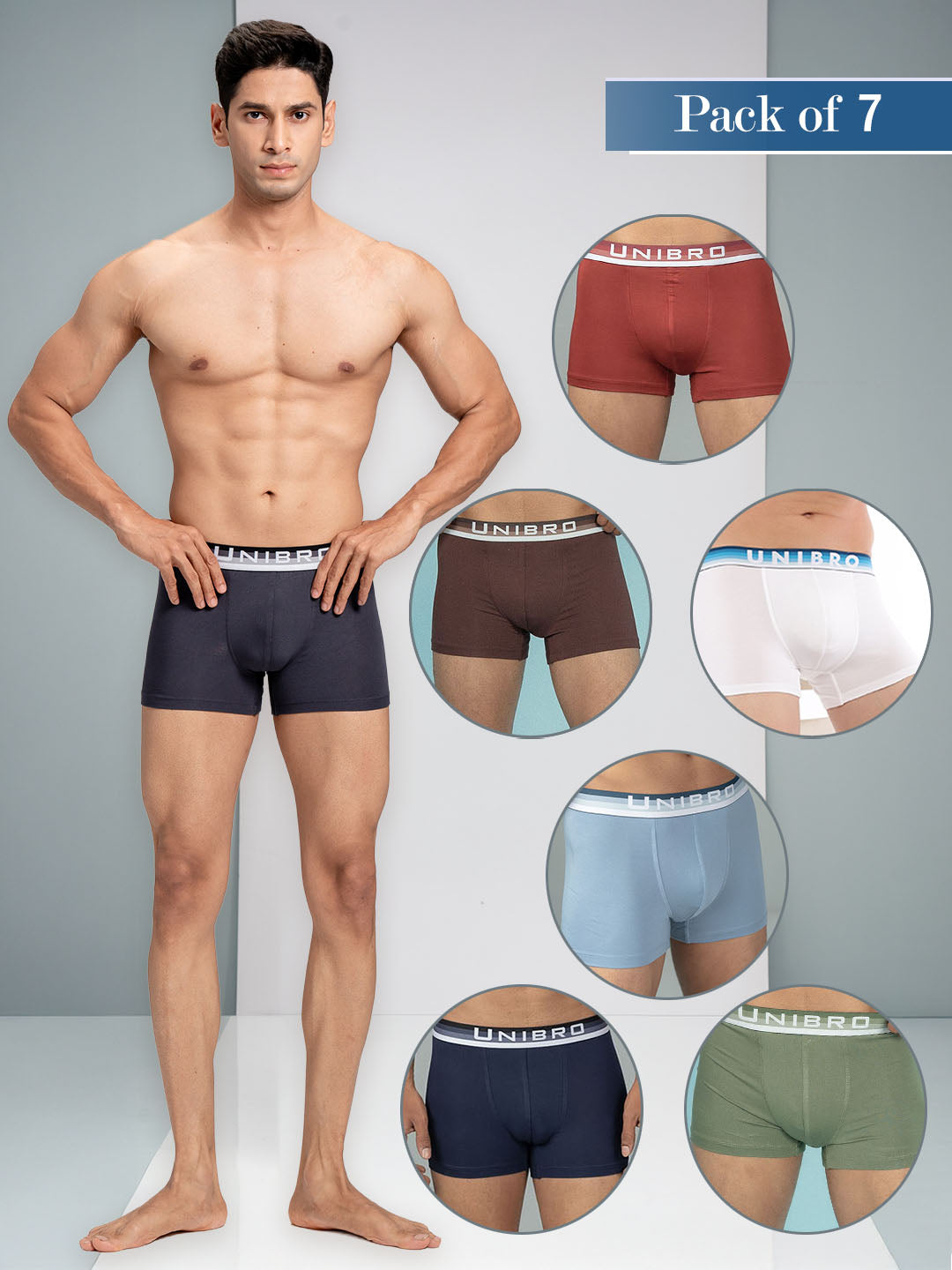 TENCEL™ Modal Stretch Trunks Ultimate Comfort from Monday to Sunday(Pack of 7)