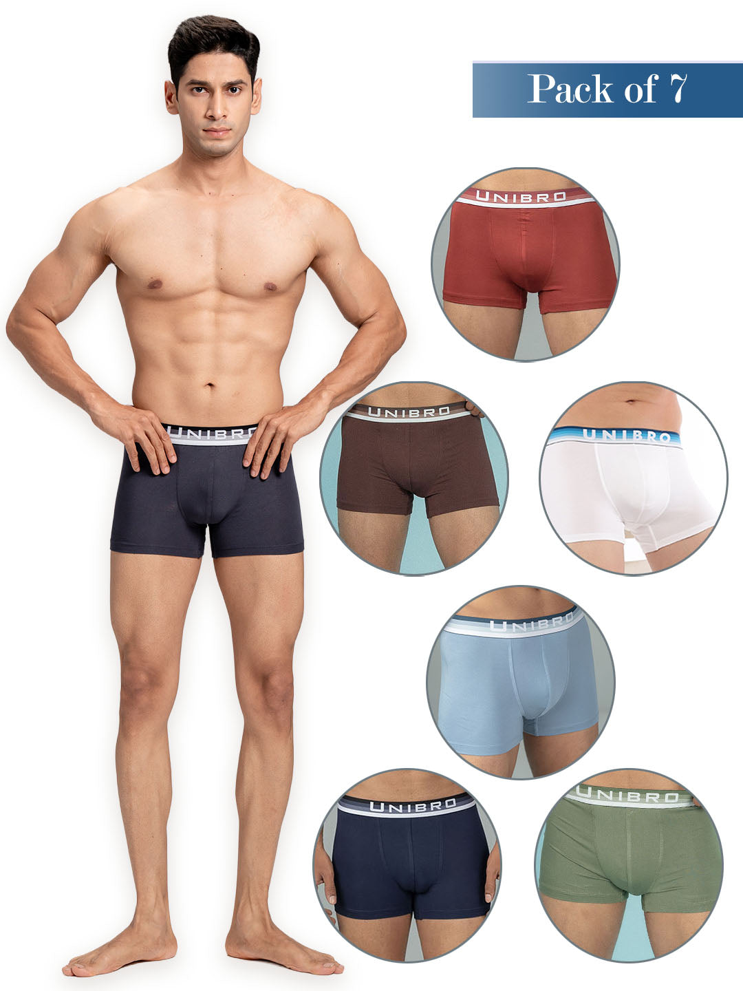 TENCEL™ Modal Stretch Trunks Ultimate Comfort from Monday to Sunday(Pack of 7)
