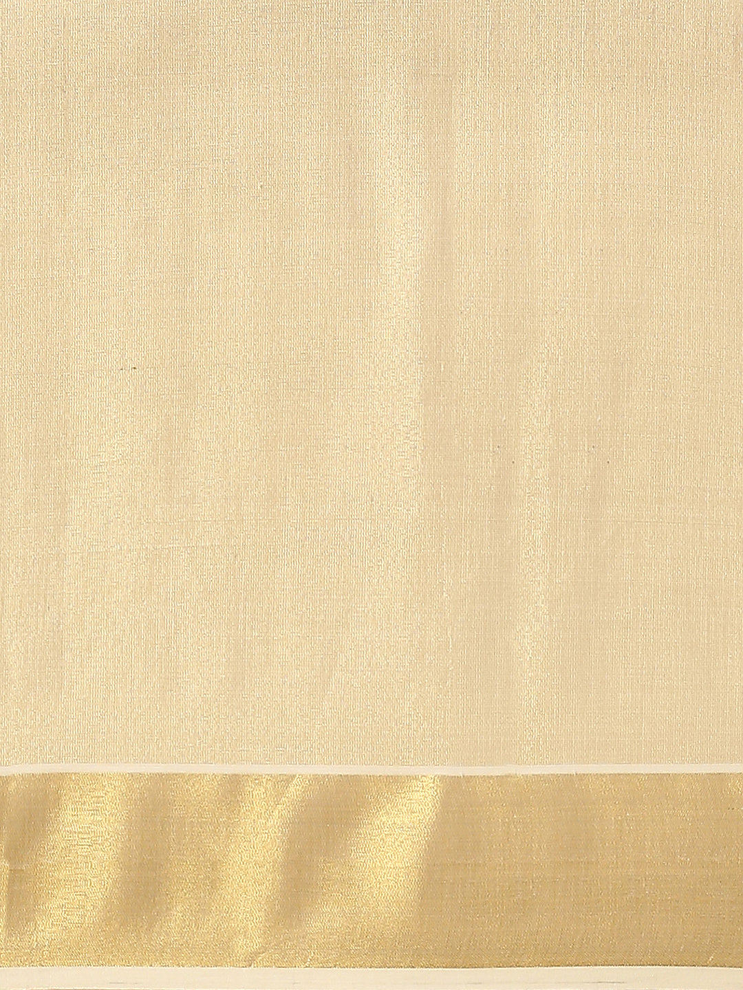 Women Kerala Cream Saree with Gold Jari Border KS140