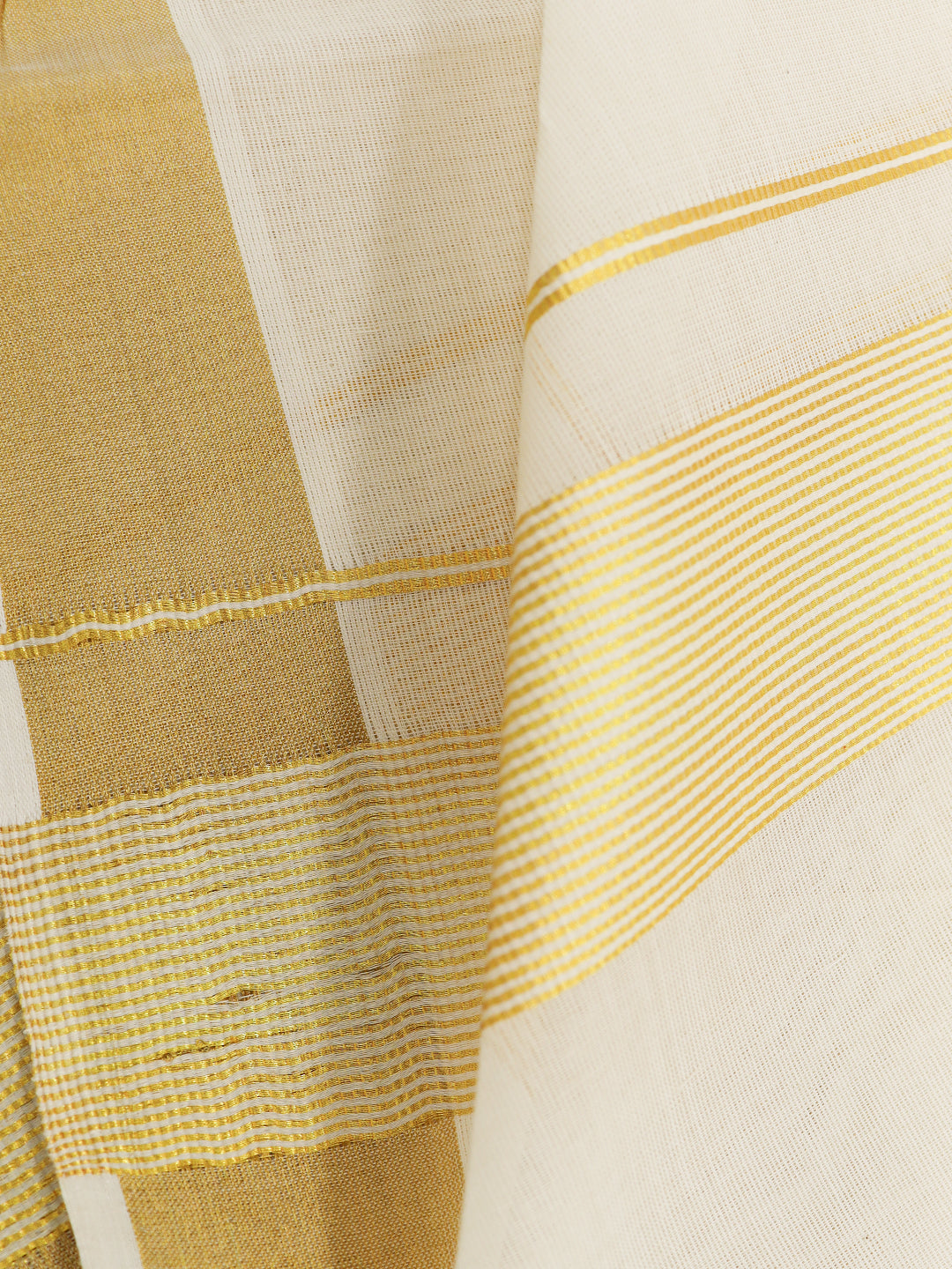 Men Premium Cotton Double Layer Cream Dhoti with Fancy Jari Border LC26