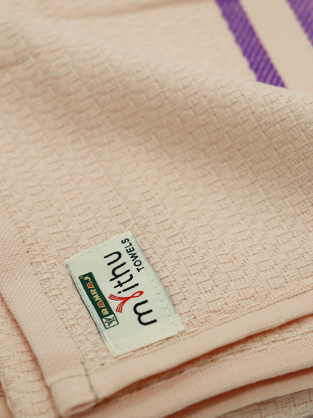 100% Cotton Self Designed Bath Towel Peach Magnus MCB03