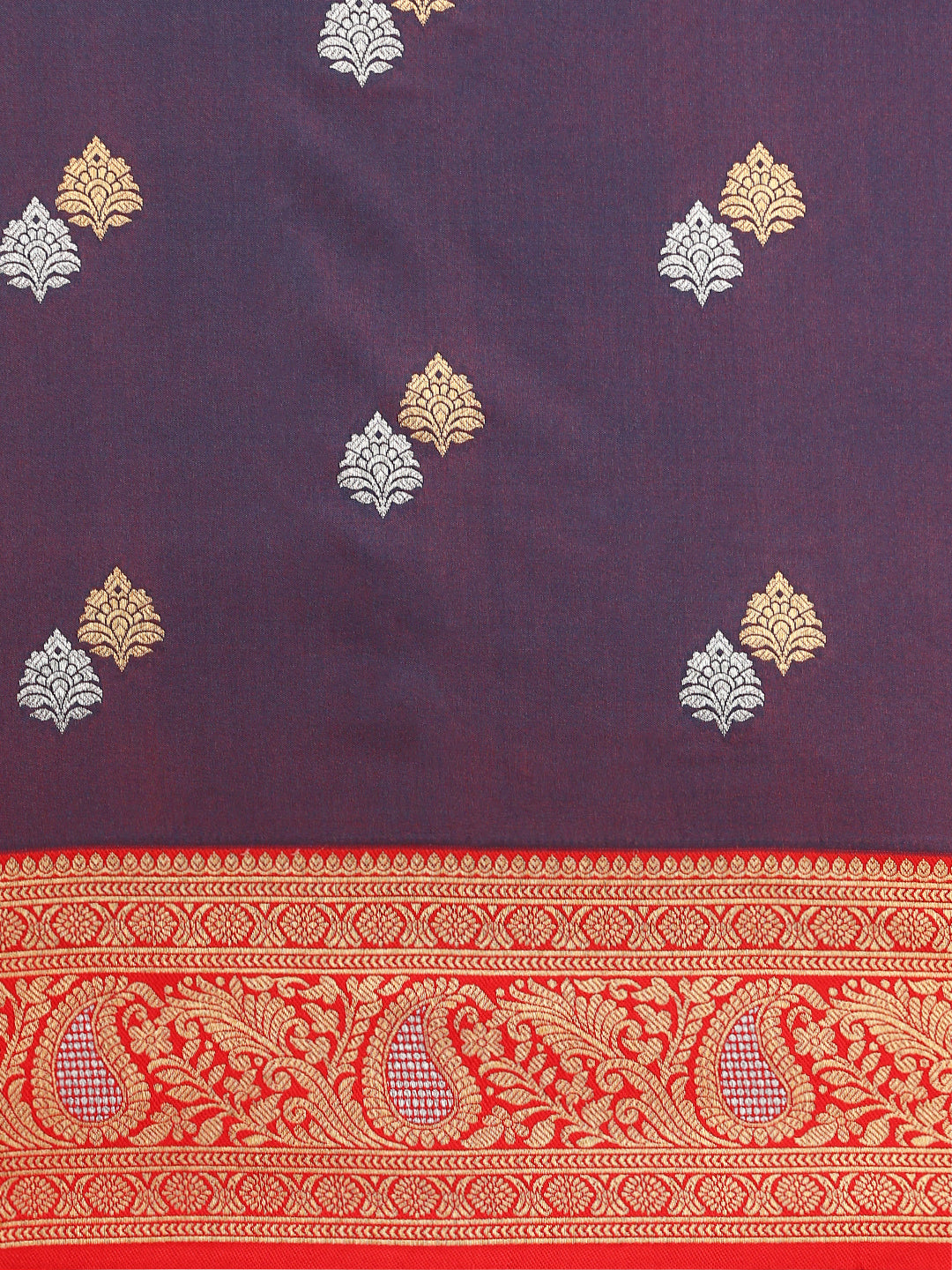 Women Semi Silk Saree Violet SS311