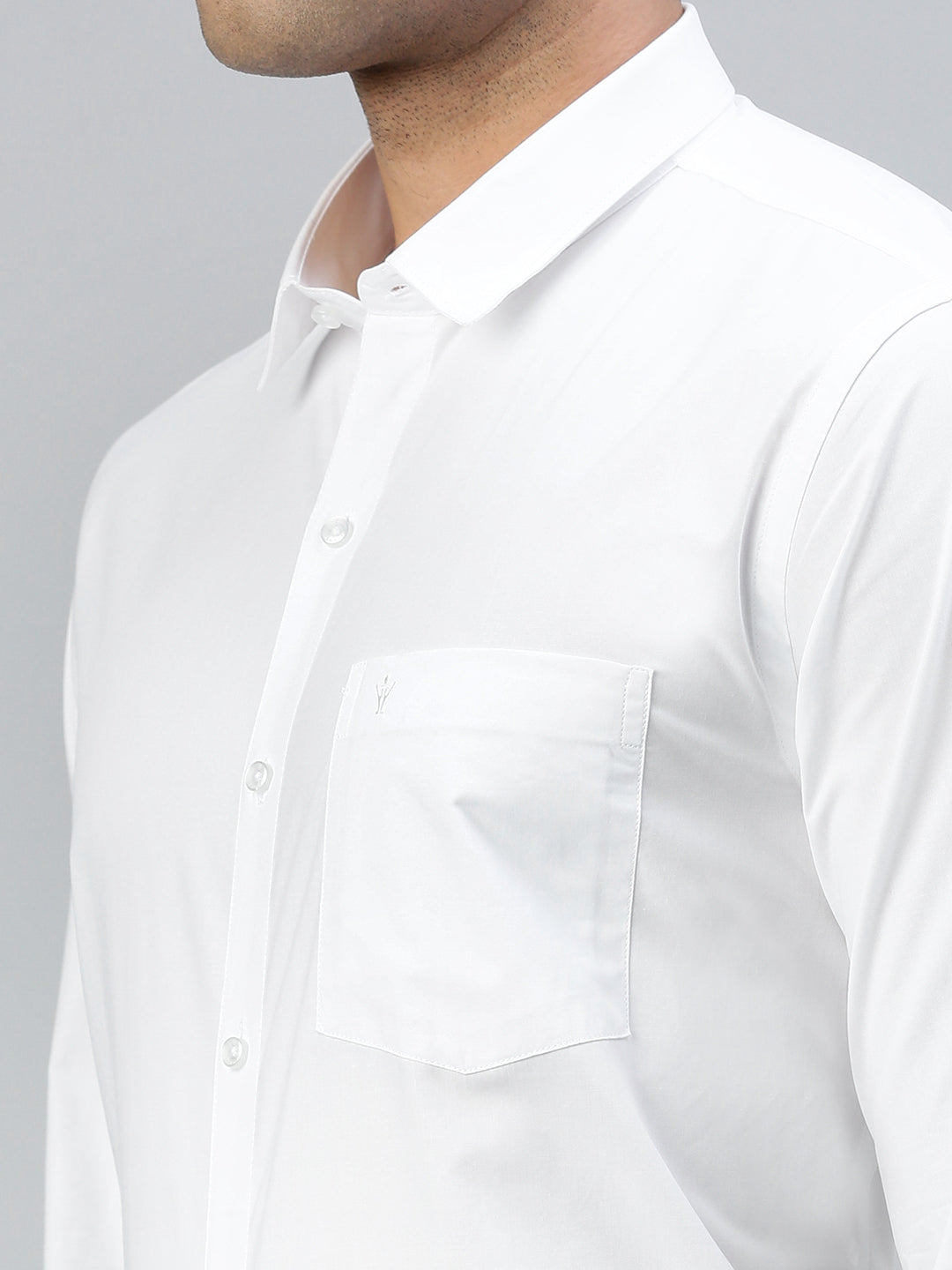 Men Cotton Uth Fit White Shirt