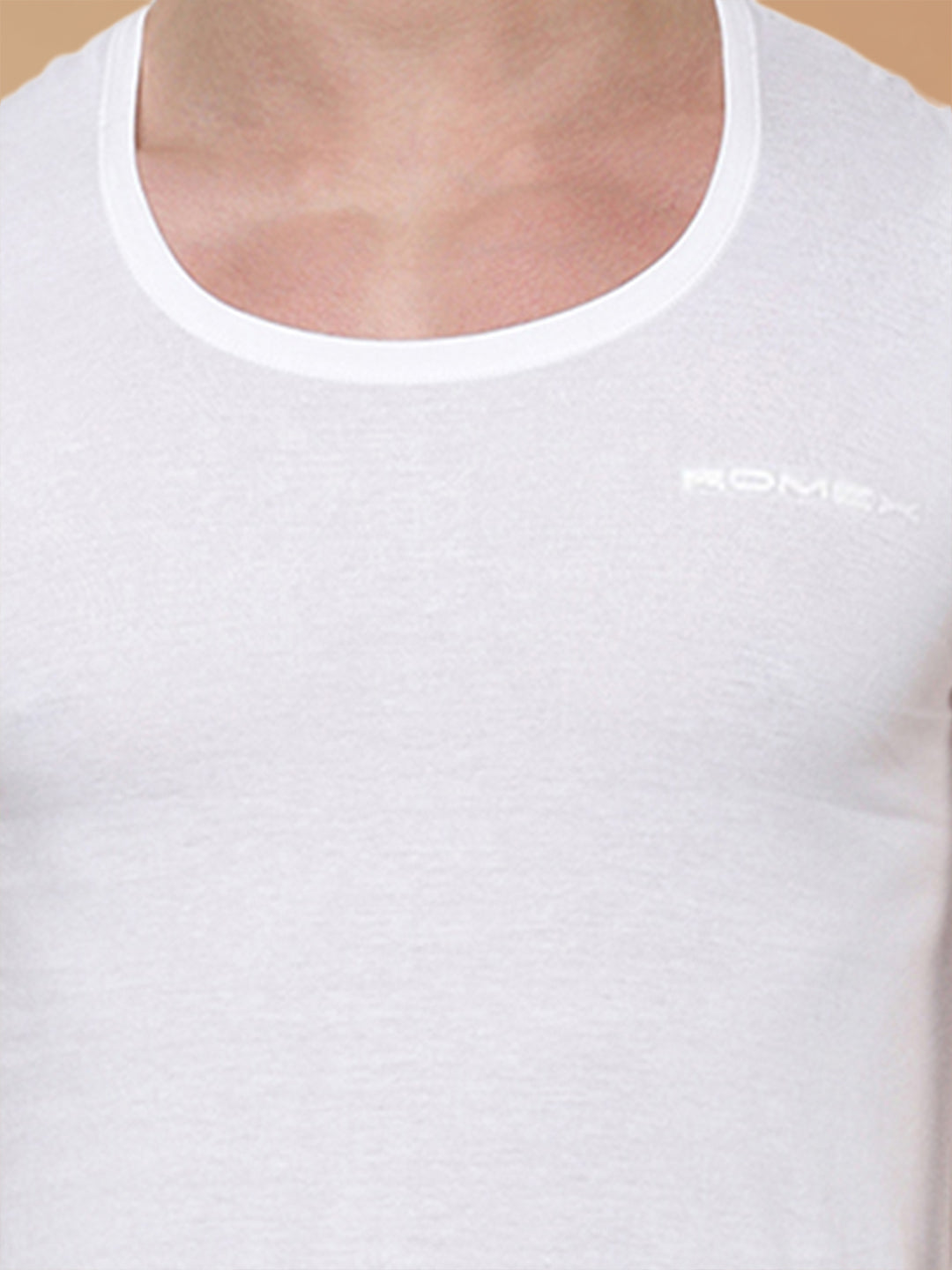 100 % Combed Cotton White Vest RNBS Romex (Pack of 2)