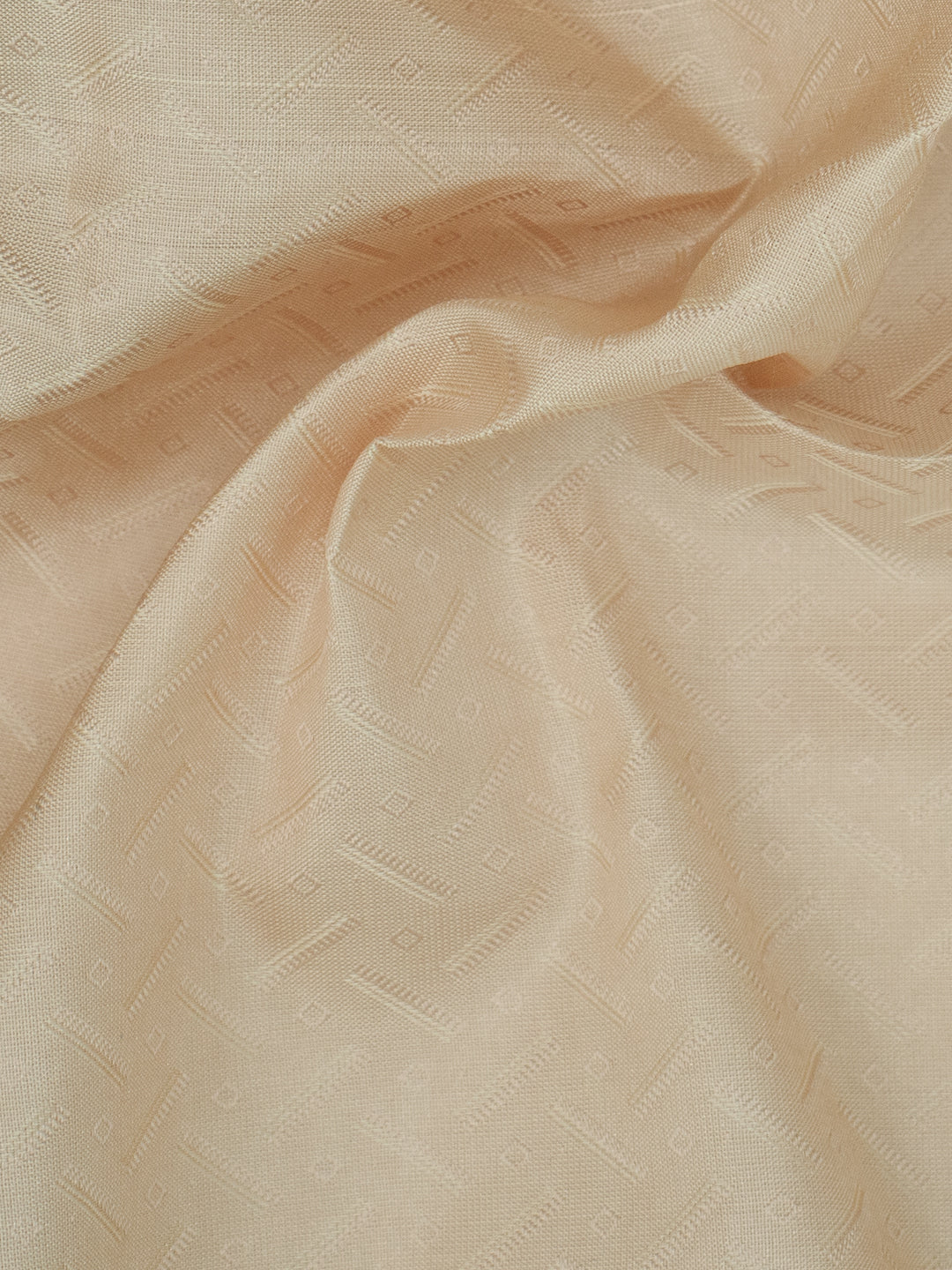 Men Pure Silk Light Peach Dhoti & Towel Set with 4" inch Fancy Jari Border TKC10