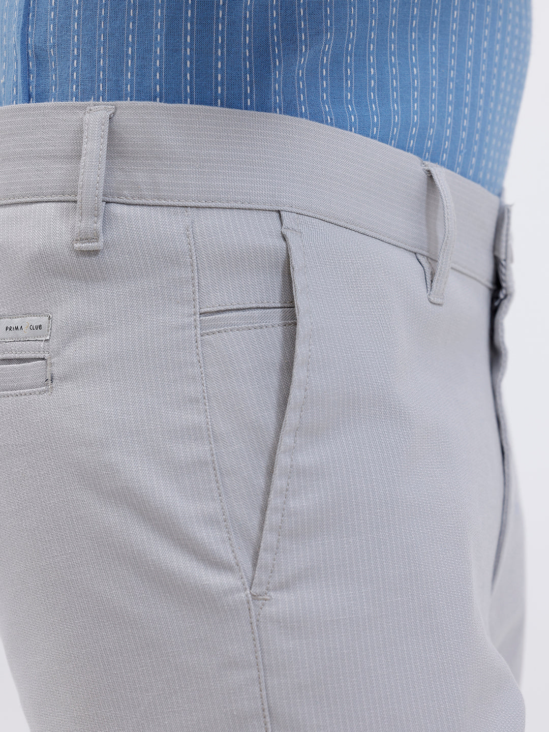 Men’s Smart Fit Cotton Lycra Stretch Pant Grey