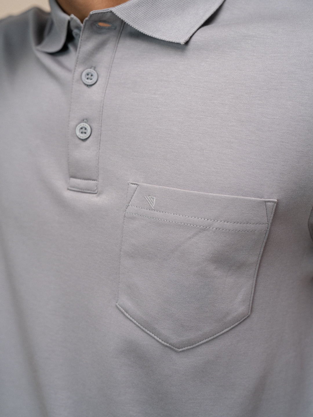 Men Extra Long Staple Cotton Smart Fit Apex Polo T-Shirt Amethyst Grey AX10