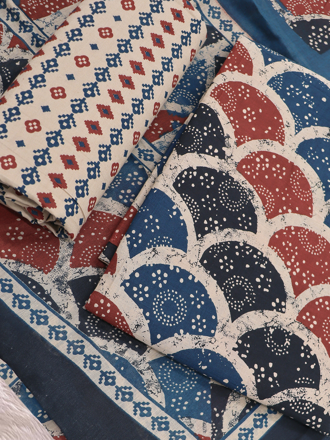 Women Pure Cotton Printed Dress Material Multi Colour DM346