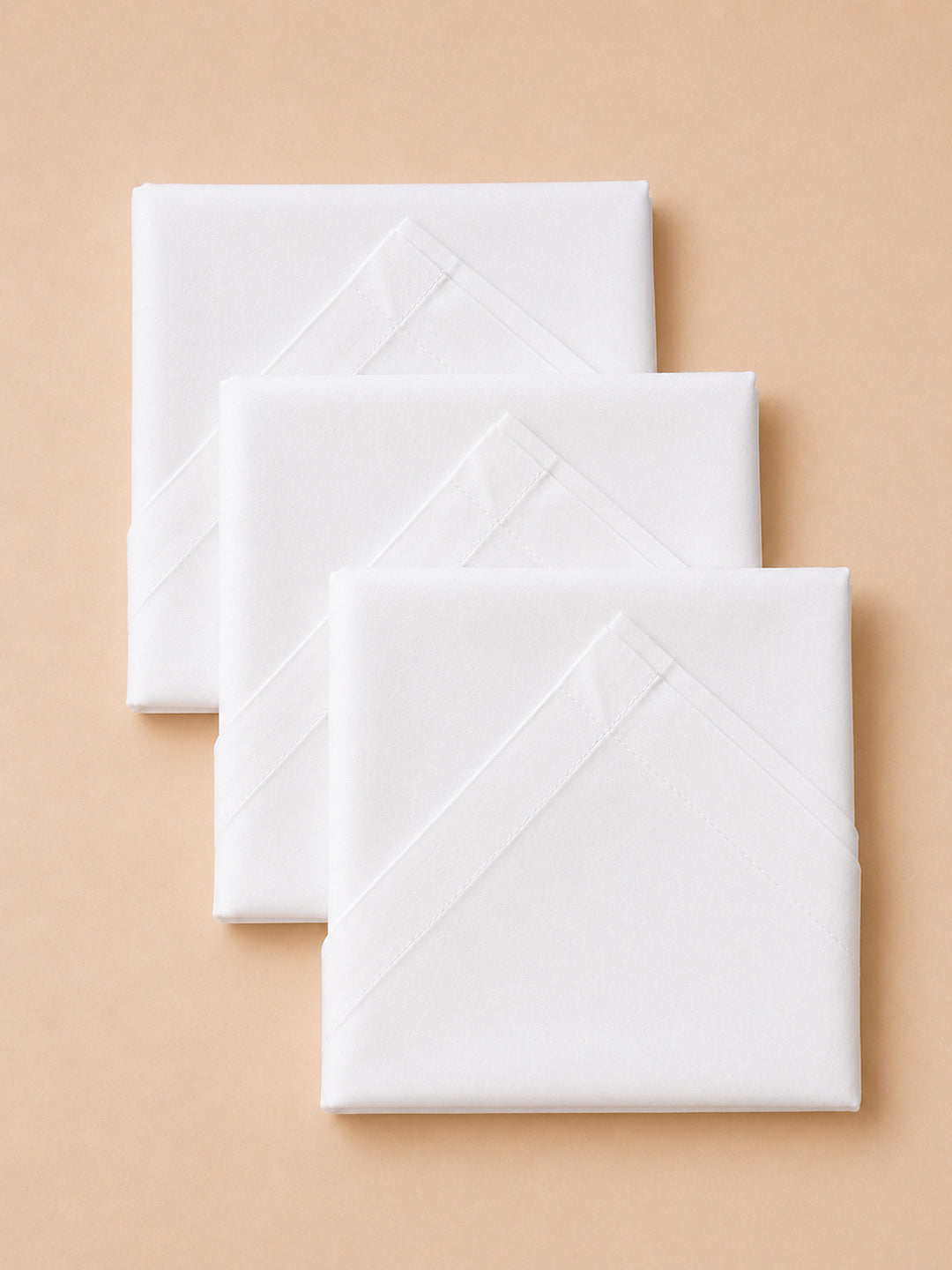 Cotton White Hand Kerchief (3 in 1)