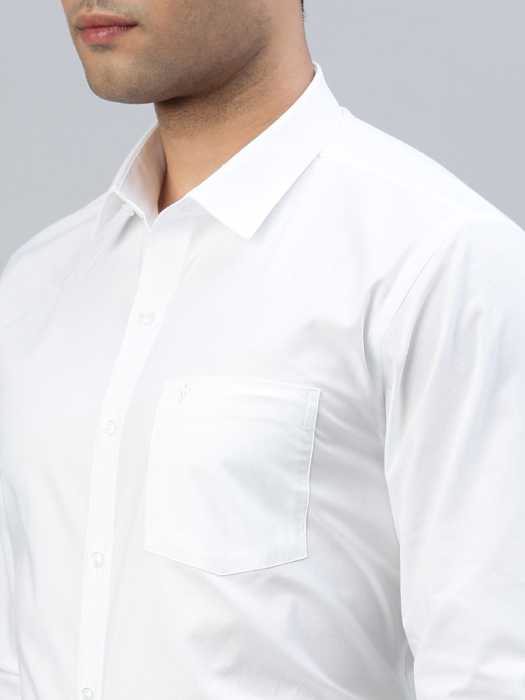 Men Cotton White Shirt Full Sleeves Plus Size Award