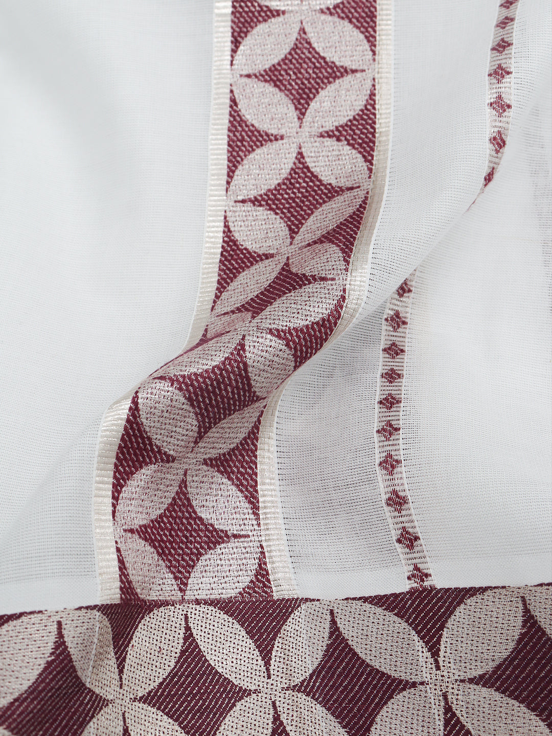 Men Premium Cotton Double Layer White Dhoti with Fancy Border Luxury Club LC24