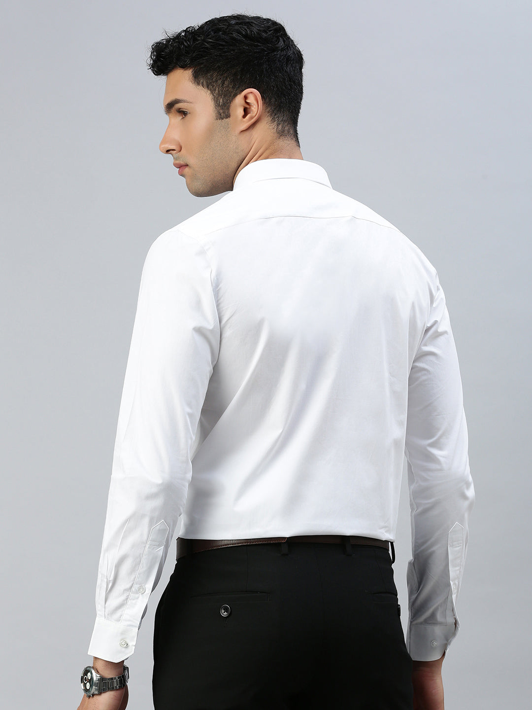 Mens Smart Fit 100% Cotton White Shirt  First Look