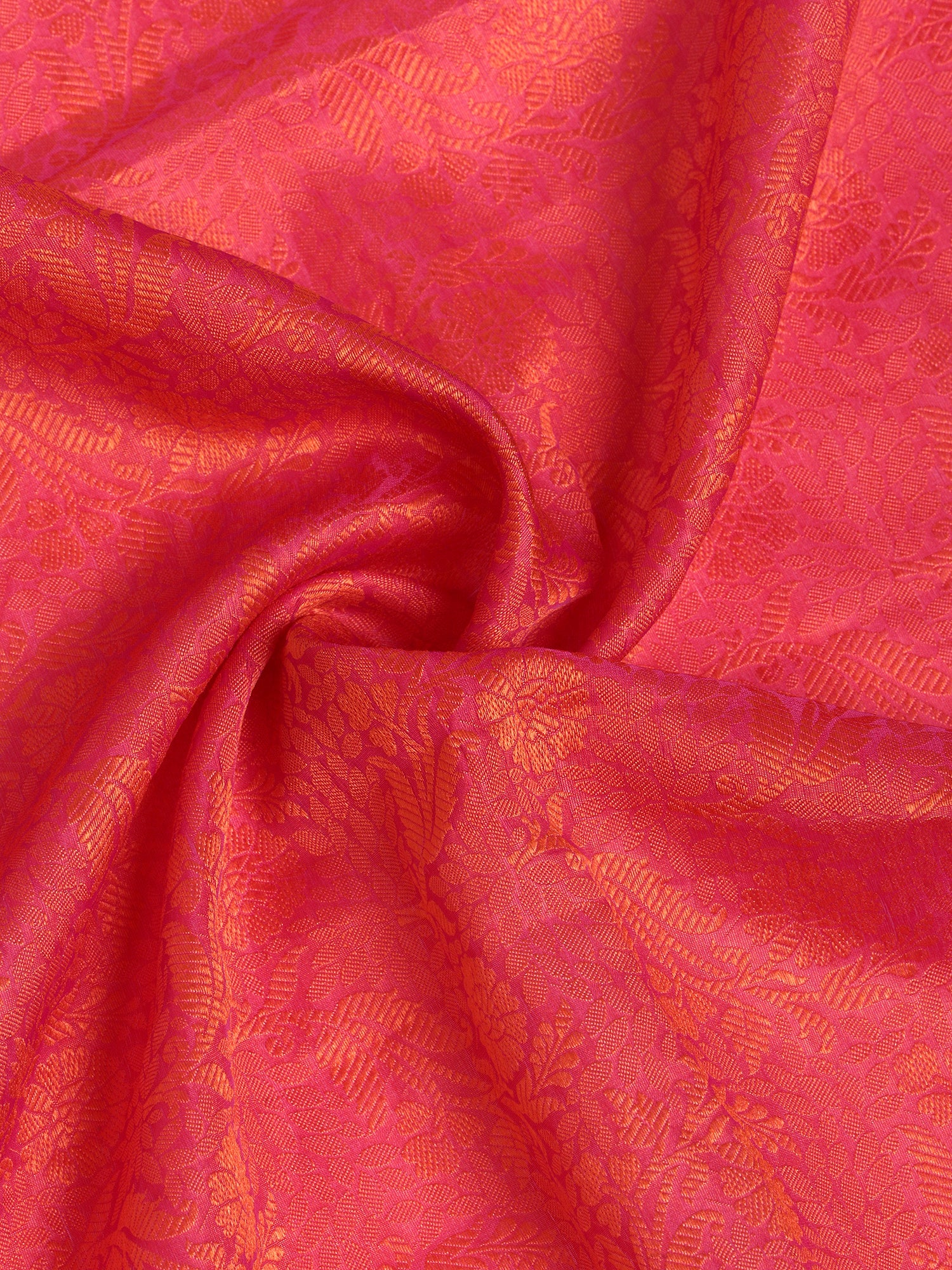 Women Semi Kora Cotton Weaving Saree Pink -SCS70