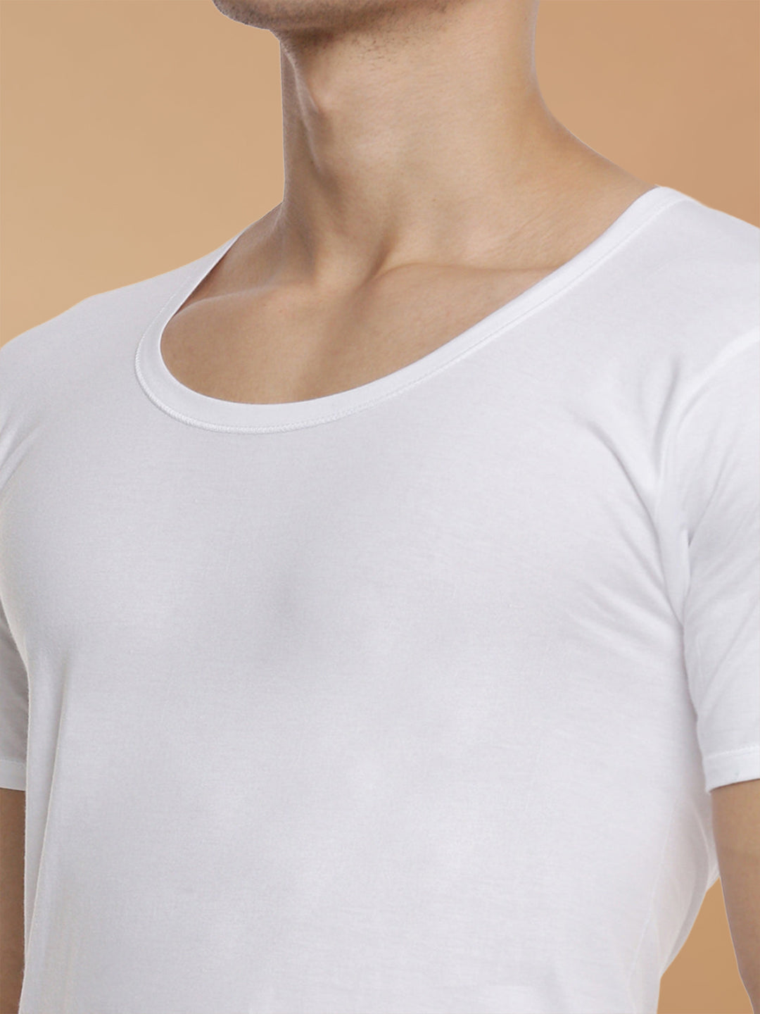 100% Combed Cotton White Vest RNS Sukra (Pack of 2)