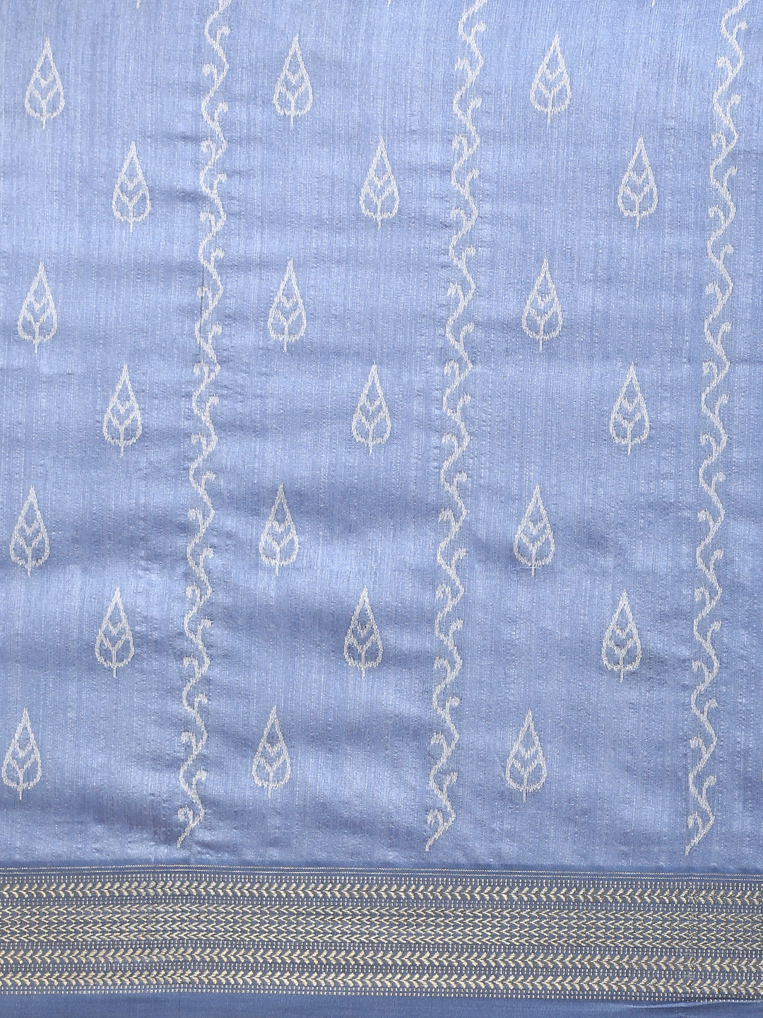 Women Semi Tussar Saree Blue ST176