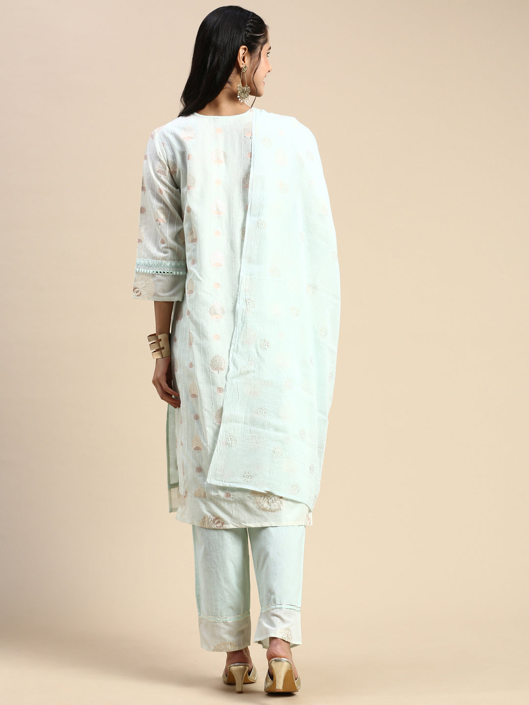 Buy Green stitched lucknowi chikankari set | Best chikankari dress for  women – Kaajh