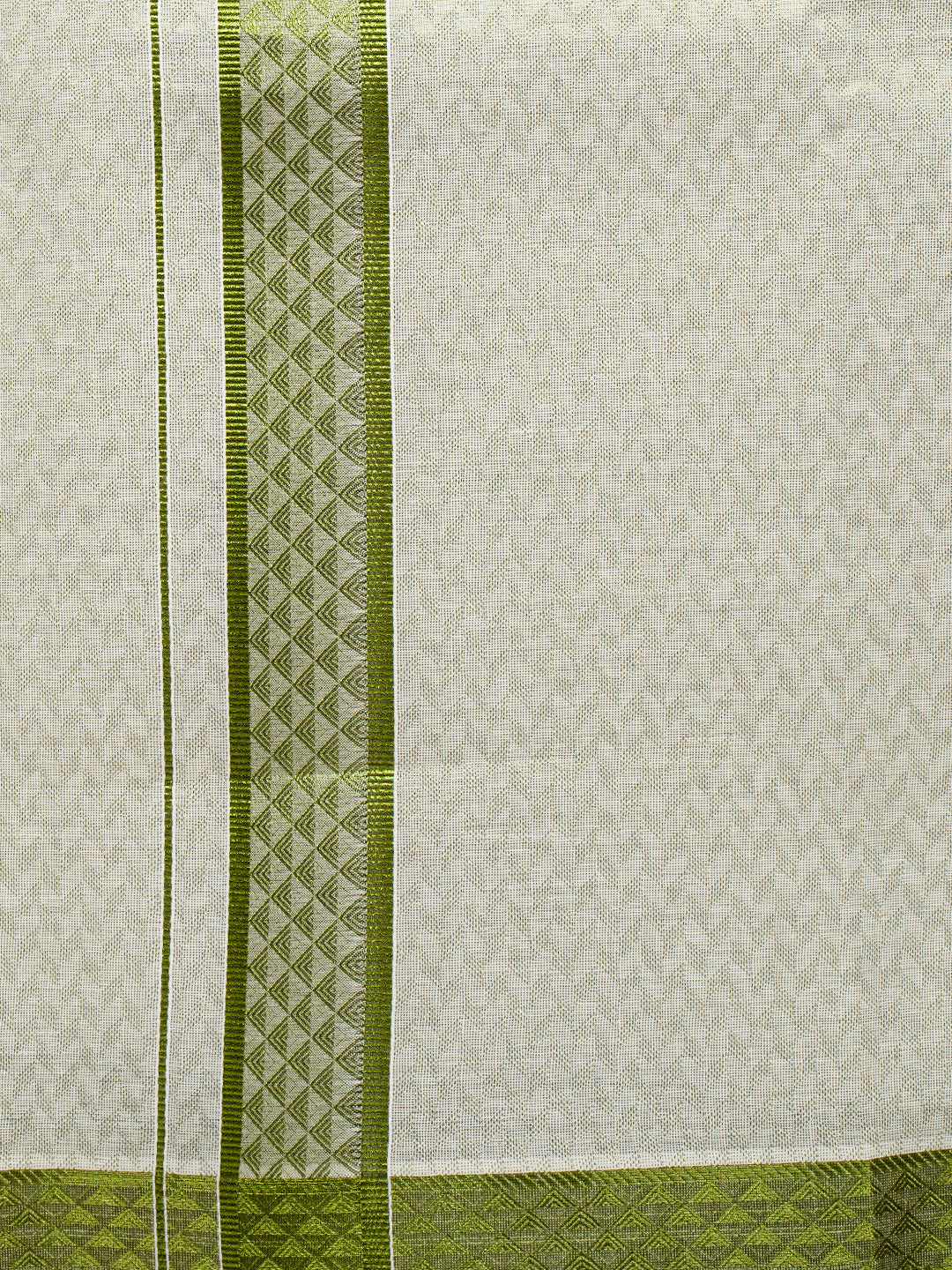 Men Moss Green Tissue Jacquard Full Sleeves Shirt with Matching Dhoti Set MGD12