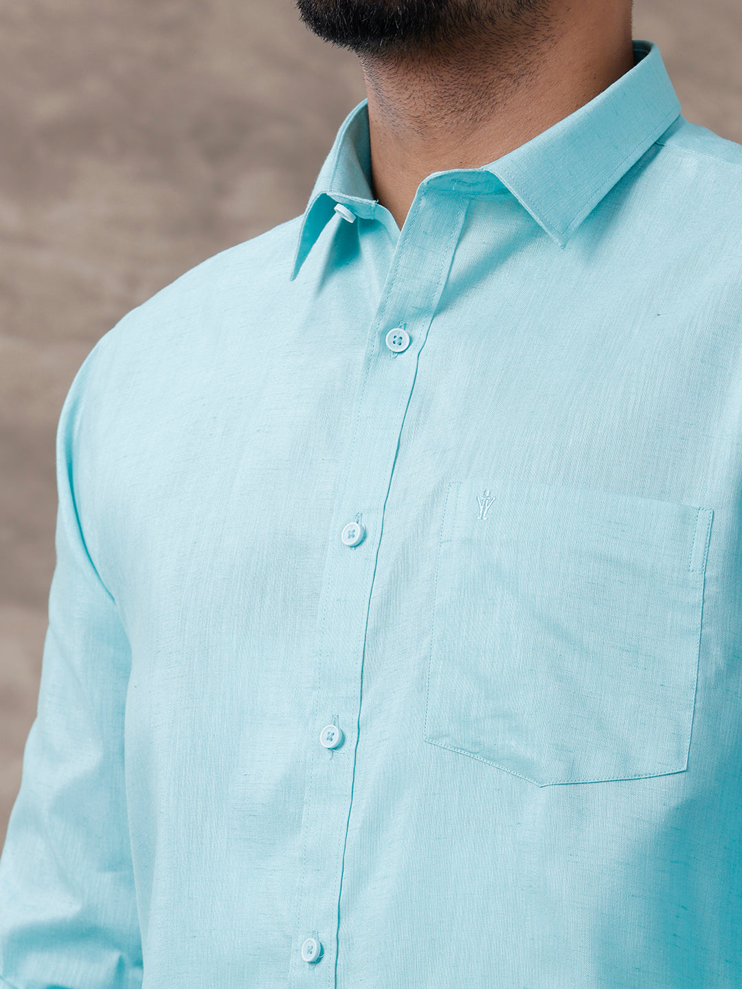 Couple Combo Shirt & Dhoti Set with Saree SkyBlue TS48