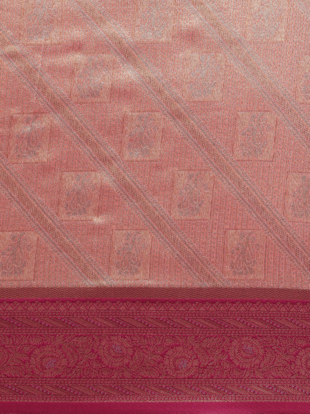 Womens Semi Silk Saree Pink SS263