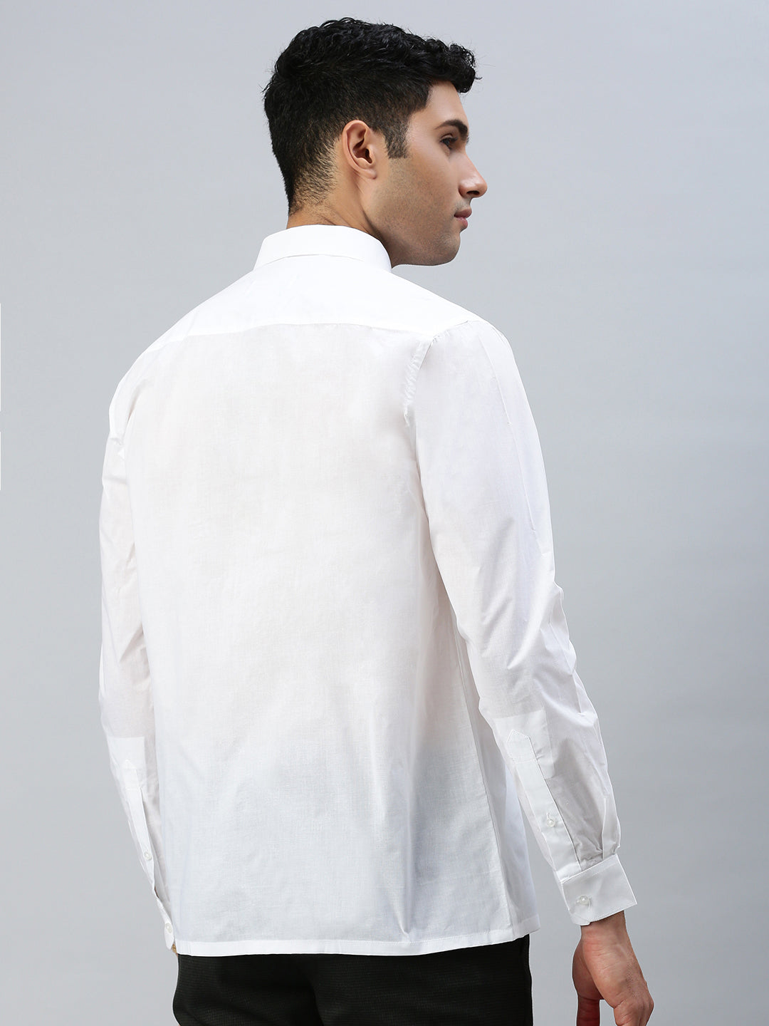 Men Cotton Rich White Shirt_Coolex