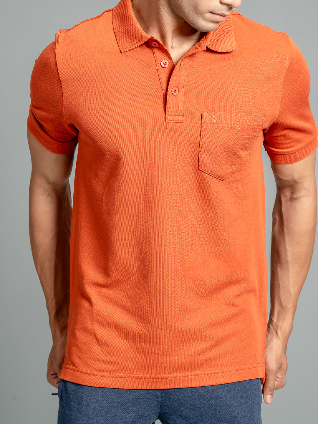 Men Cotton Rich Smart Fit Expert Polo T-Shirt Burnt Orange EP23