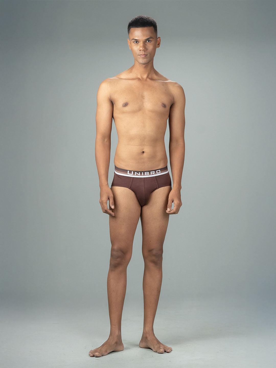 Men TENCEL™ Modal Micro Elastane Stretch Brief Coffee Brown