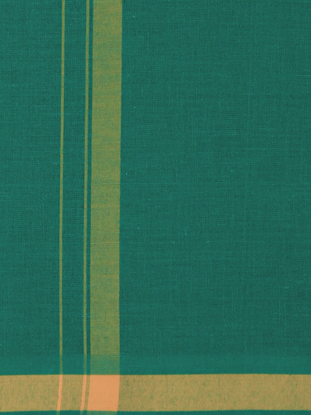 Men Cotton Blend Single Layer Green Dhoti with Fancy Border Enrich Colour 2